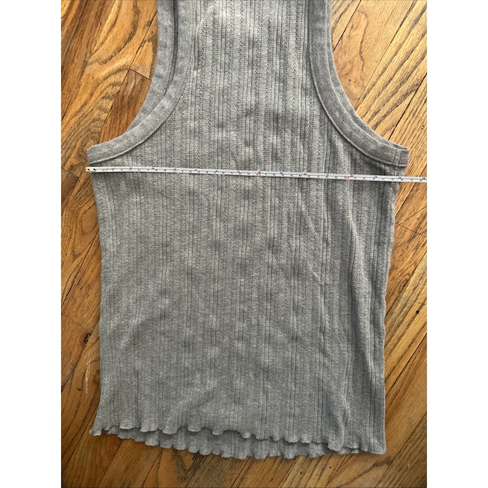 Faherty Tank Top Womens Gray Sz M Tight Knit Ribbed Everyday Casual Outdoor - Picture 7 of 10
